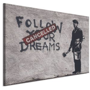 LUMASOUL Jednoczęściowy obraz, Motyw Banksy, Rozmiar 120×80 cm 952619 LUMASOUL Jednoczęściowy obraz, Motyw Banksy, Rozmiar 120×80 cm 952619