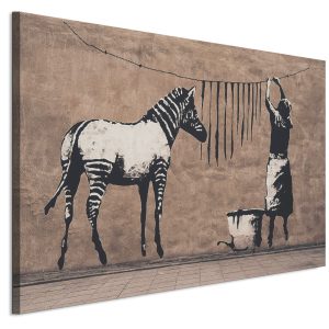 LUMASOUL Jednoczęściowy obraz, Motyw Banksy, Rozmiar 90×60 cm 952643 LUMASOUL Jednoczęściowy obraz, Motyw Banksy, Rozmiar 90×60 cm 952643