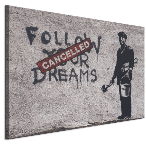 LUMASOUL Jednoczęściowy obraz, Motyw Banksy, Rozmiar 90x60 cm 952648