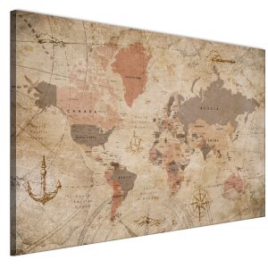 LUMASOUL Jednoczęściowy obraz, Motyw Mapa, Rozmiar 90×60 cm 952642 LUMASOUL Jednoczęściowy obraz, Motyw Mapa, Rozmiar 90×60 cm 952642