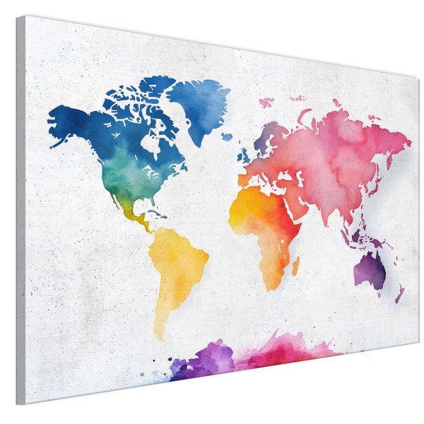 LUMASOUL Jednoczęściowy obraz, Motyw Mapa, Rozmiar 90x60 cm 953357