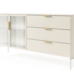 LUMIN Komoda Kaszmirowa półki + szuflkady 2D3S + LED 662457 LUMIN Komoda Kaszmirowa półki + szuflkady 2D3S + LED 662457
