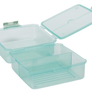 Lunch box z 4 przegrodami 15,5×15 cm mix kolorów 702126 Lunch box z 4 przegrodami 15,5×15 cm mix kolorów 702126