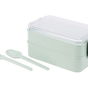 Lunch box ze sztućcami 18,3×10,3 cm mix kolorów 702125 Lunch box ze sztućcami 18,3×10,3 cm mix kolorów 702125