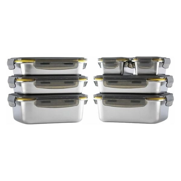 LunchBox PIKA zestaw 7 pojemników inox do piekarnika i mikrofali 961256