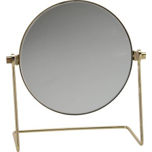 Lusterko do makijażu z minimalistyczną złotą podstawą, 20,5 x 18,5 x 8 cm 438685 Lusterko do makijażu z minimalistyczną złotą podstawą, 20,5 x 18,5 x 8 cm 438685