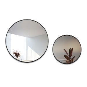 Lustra okrągłe zestaw w ramie czarnej mdf slim – zestaw otylia 1039202 Lustra okrągłe zestaw w ramie czarnej mdf slim – zestaw otylia 1039202