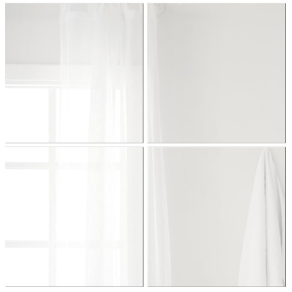Lustra samoprzylepne 30 cm Levi Square 4 szt. 1032242