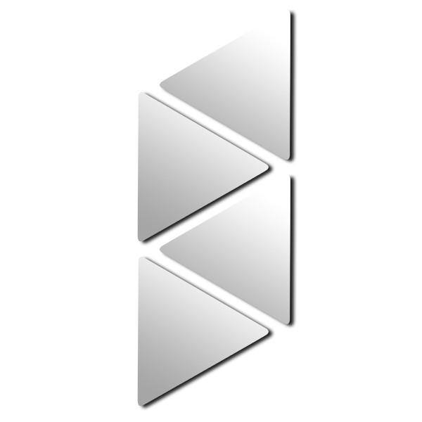 Lustra samoprzylepne Triangle 20x17 cm 4 sztuki zestaw trójkąty 934265