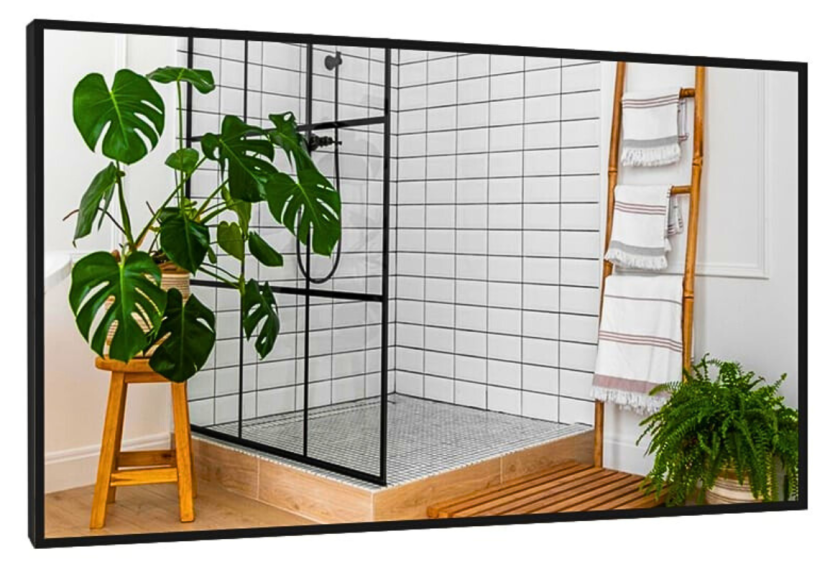 Lustro 100x60 W Czarnej Ramie Aluminiowej Mat Loft Bez Oświetlenia Loftowe 740194