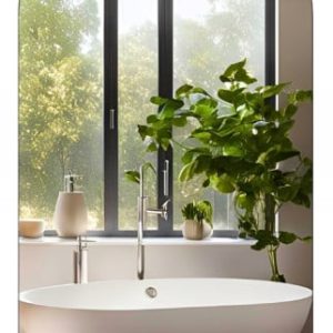 Lustro 60×120 półowalne srebrne bez oświetlenia łazienkowe półowal premium 740409 Lustro 60×120 półowalne srebrne bez oświetlenia łazienkowe półowal premium 740409