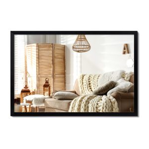 Lustro 63×43 cm dekoracyjne nowoczesne lustro na ścianę czarne 897422