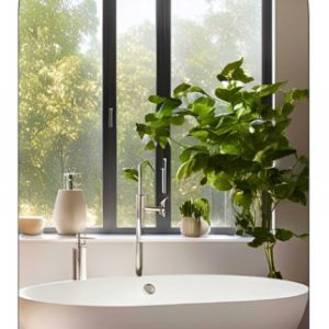 Lustro 70×100 półowalne srebrne bez oświetlenia łazienkowe półowal premium 740452 Lustro 70×100 półowalne srebrne bez oświetlenia łazienkowe półowal premium 740452