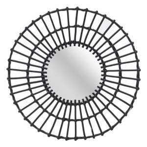 Lustro dekoracyjne 60 cm BAMBUS czarne 146802 Lustro dekoracyjne 60 cm BAMBUS czarne 146802