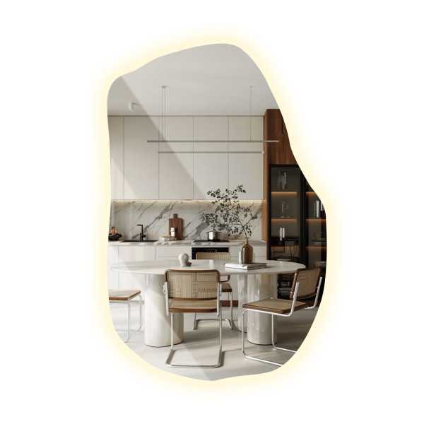 Lustro Dekoracyjne LED marki Tulup, Neutralne światło, 100 cm x 65 cm 728309
