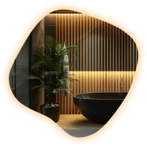 Lustro Dekoracyjne LED z Ciepłym Oświetleniem 67,6×67 Wallfluent 865720 Lustro Dekoracyjne LED z Ciepłym Oświetleniem 67,6×67 Wallfluent 865720