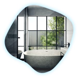 Lustro Dekoracyjne LED z Zimnym Oświetleniem 67,6×67 Wallfluent 865671 Lustro Dekoracyjne LED z Zimnym Oświetleniem 67,6×67 Wallfluent 865671