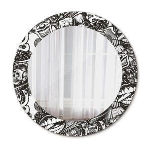Lustro dekoracyjne Ścienne fi60 okrągłe – Klauny graffiti 124499 Lustro dekoracyjne Ścienne fi60 okrągłe – Klauny graffiti 124499