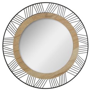 Lustro dekoracyjne w metalowej oprawie, Ø 45 cm 94476 Lustro dekoracyjne w metalowej oprawie, Ø 45 cm 94476