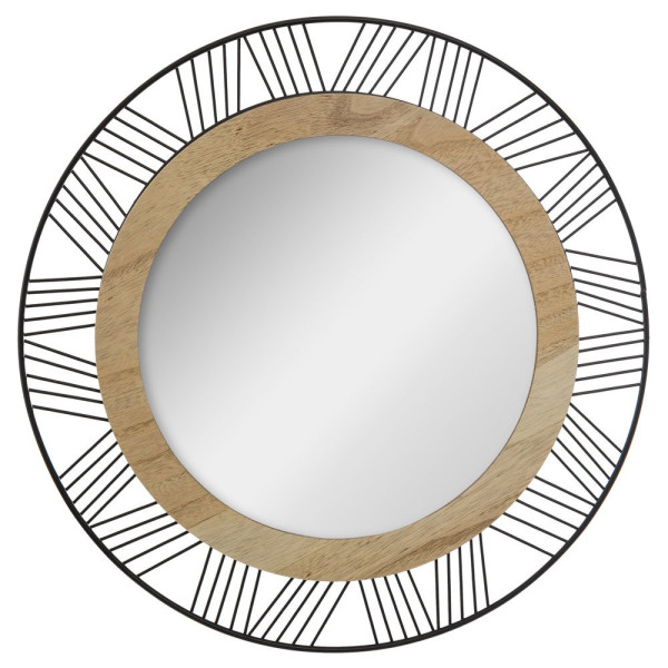 Lustro dekoracyjne w metalowej oprawie, Ø 45 cm 94476