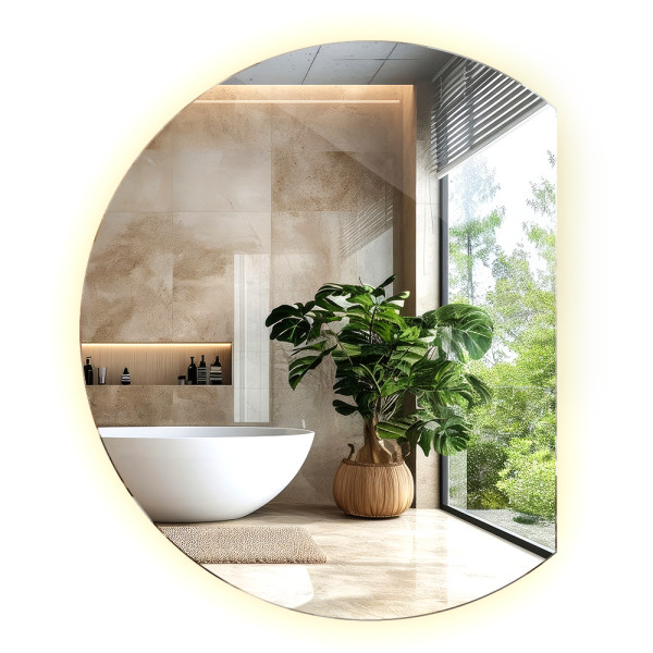 Lustro designerskie Ścienne LED do Salonu Sypialni 100 cm 229131