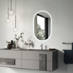 Lustro Długie Led Wiszące Do Wizażu Salonu 100×58 cm 117429 Lustro Długie Led Wiszące Do Wizażu Salonu 100×58 cm 117429