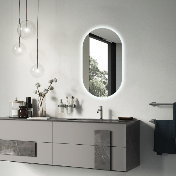 Lustro Długie Led Wiszące Do Wizażu Salonu 100x58 cm 117429