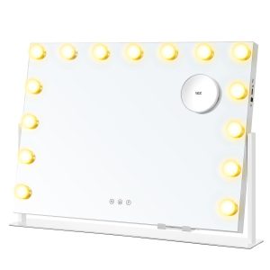 Lustro do makijażu LED 15x żarówek, 3 barwy, dotykowe, USB-A/USB-C 1005619 Lustro do makijażu LED 15x żarówek, 3 barwy, dotykowe, USB-A/USB-C 1005619