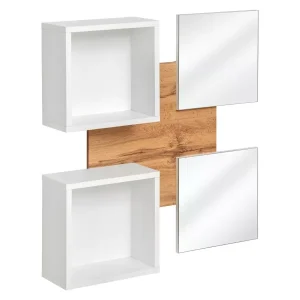 Lustro do przedpokoju EASY białe/dąb wotan 758116