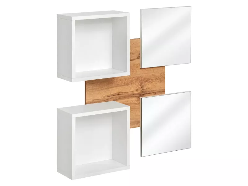 Lustro do przedpokoju EASY białe/dąb wotan 758116
