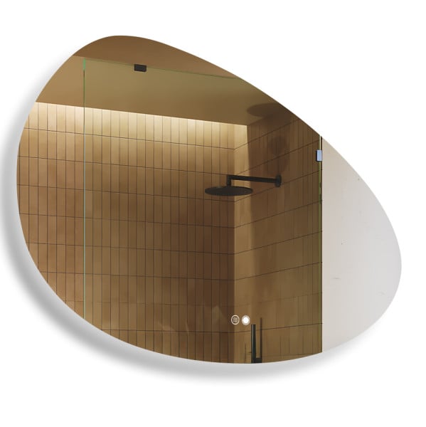 Lustro łazienkowe 114x84cm nieregularne - LED Dual, włącznik, mata grzewcza 741927