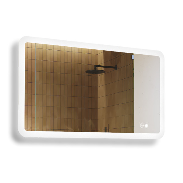 Lustro łazienkowe 120x70cm zaokrąglone - LED Dual, włącznik, mata grzewcza 741997