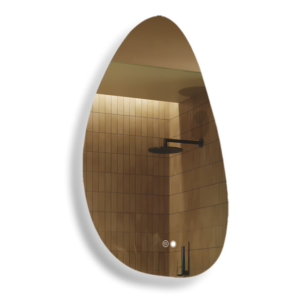 Lustro łazienkowe 64x104cm nieregularne - LED Dual, włącznik, mata grzewcza 741995