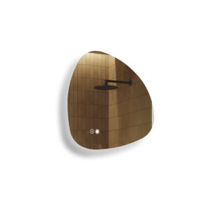 Lustro łazienkowe 64x64cm nieregularne – LED Dual, włącznik, mata grzewcza 738512