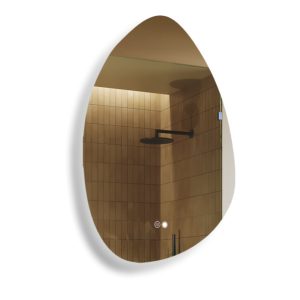 Lustro łazienkowe 64x94cm nieregularne – LED Dual, włącznik, mata grzewcza 741992