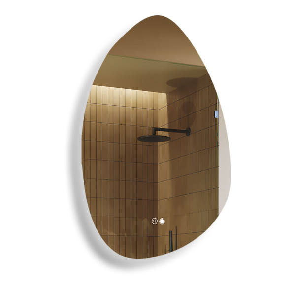 Lustro łazienkowe 64x94cm nieregularne - LED Dual, włącznik, mata grzewcza 741992