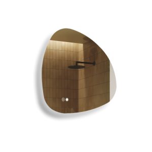 Lustro łazienkowe 74x74cm nieregularne – LED Dual, włącznik, mata grzewcza 738516