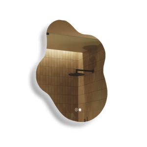 Lustro łazienkowe 74x94cm nieregularne – LED Dual, włącznik, mata grzewcza 741932