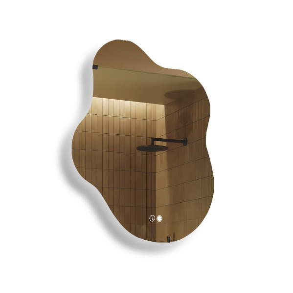 Lustro łazienkowe 74x94cm nieregularne - LED Dual, włącznik, mata grzewcza 741932