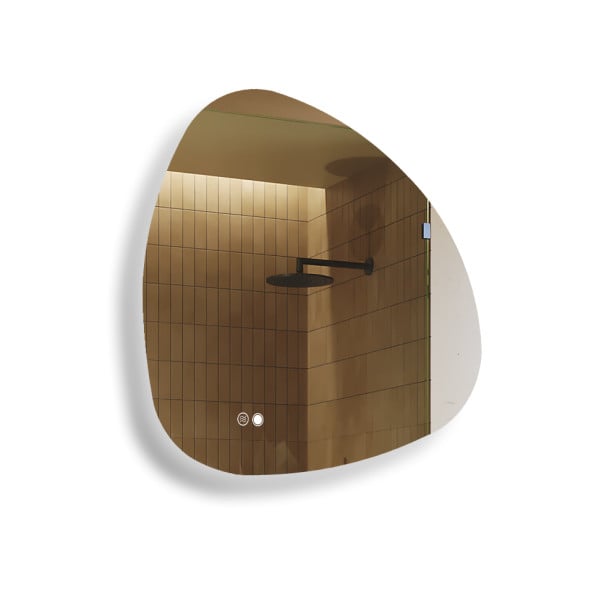 Lustro łazienkowe 84x84cm nieregularne - LED Dual, włącznik, mata grzewcza 738517