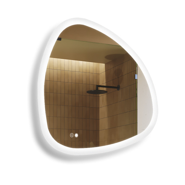 Lustro łazienkowe 94x94cm nieregularne - LED Dual, włącznik, mata grzewcza 741931
