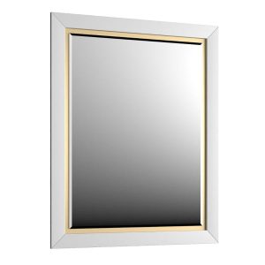 Lustro łazienkowe CHIC 60×80 cm białe półmat/złote 822452 Lustro łazienkowe CHIC 60×80 cm białe półmat/złote 822452
