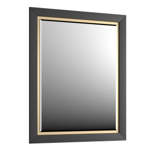 Lustro łazienkowe CHIC 60×80 cm czarne półmat/złote 822451 Lustro łazienkowe CHIC 60×80 cm czarne półmat/złote 822451