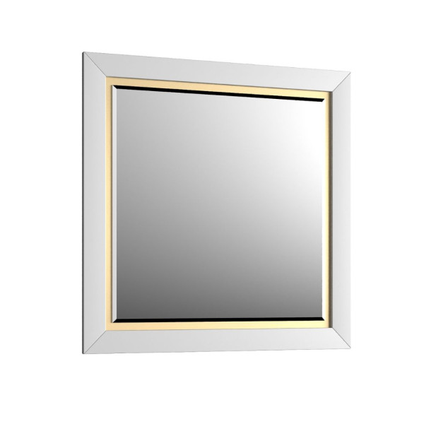 Lustro łazienkowe CHIC 80x80 cm białe półmat/złote 822443