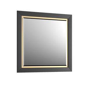 Lustro łazienkowe CHIC 80×80 cm czarne półmat/złote 822446 Lustro łazienkowe CHIC 80×80 cm czarne półmat/złote 822446