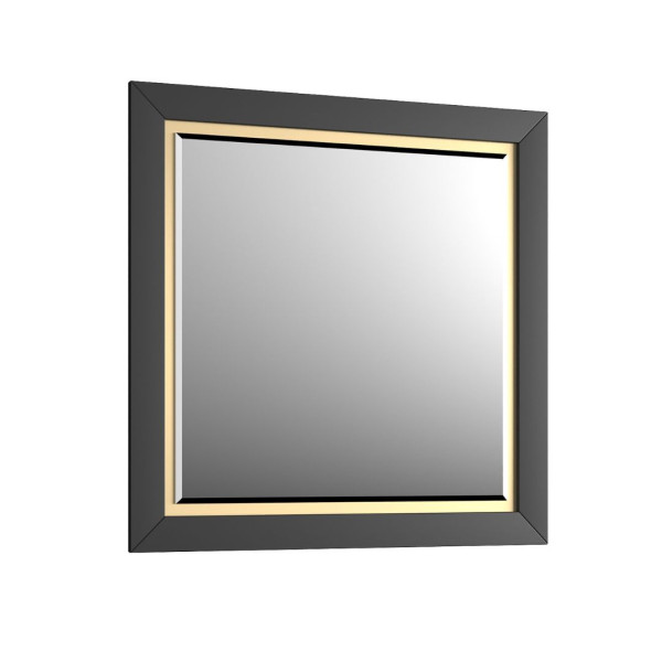 Lustro łazienkowe CHIC 80x80 cm czarne półmat/złote 822446