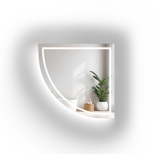 Lustro łazienkowe ćwiartka z koła z podświetleniem - ĆWIARTKA LED II 820785