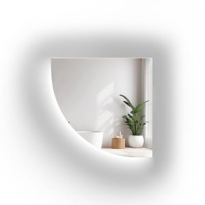 Lustro łazienkowe ćwiartka z koła z podświetleniem – ĆWIARTKA LED 819708 Lustro łazienkowe ćwiartka z koła z podświetleniem – ĆWIARTKA LED 819708