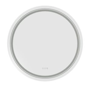 Lustro łazienkowe DOVER 80x80cm srebrne z oświetleniem LED 1002584 Lustro łazienkowe DOVER 80x80cm srebrne z oświetleniem LED 1002584