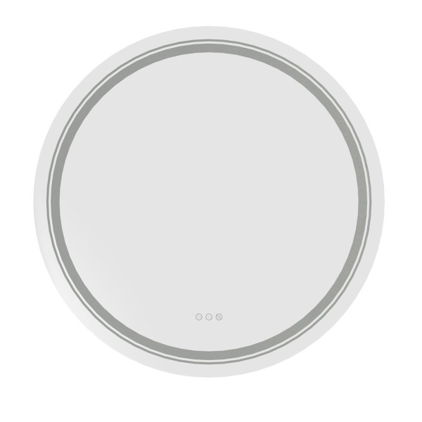 Lustro łazienkowe DOVER 80x80cm srebrne z oświetleniem LED 1002584